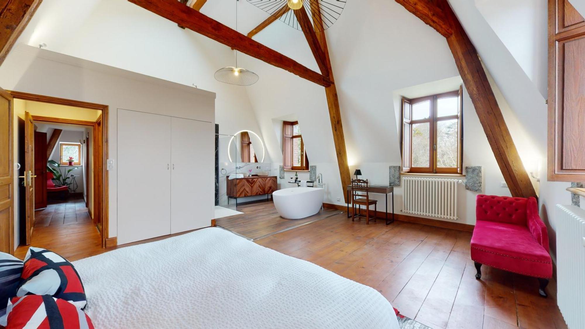Bed and Breakfast Domaine De La Tisnere Gelos Habitación foto